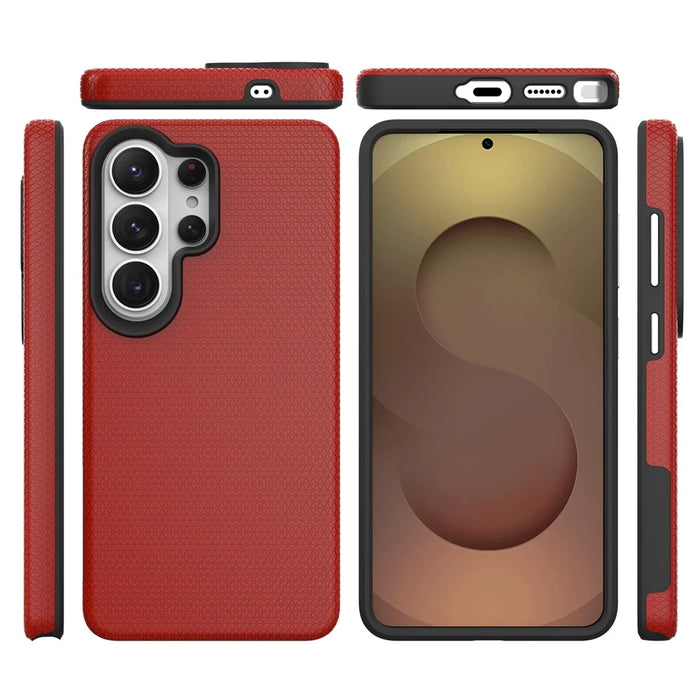 For Samsung Galaxy S25 Ultra Magnetic Case Shockproof TPU + PC Phone Cover - Red - 7