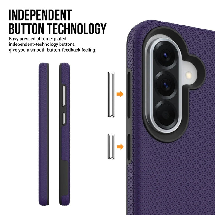 For Samsung Galaxy A57 5G Magnetic Case Shockproof TPU + PC Phone Cover - Purple - 5