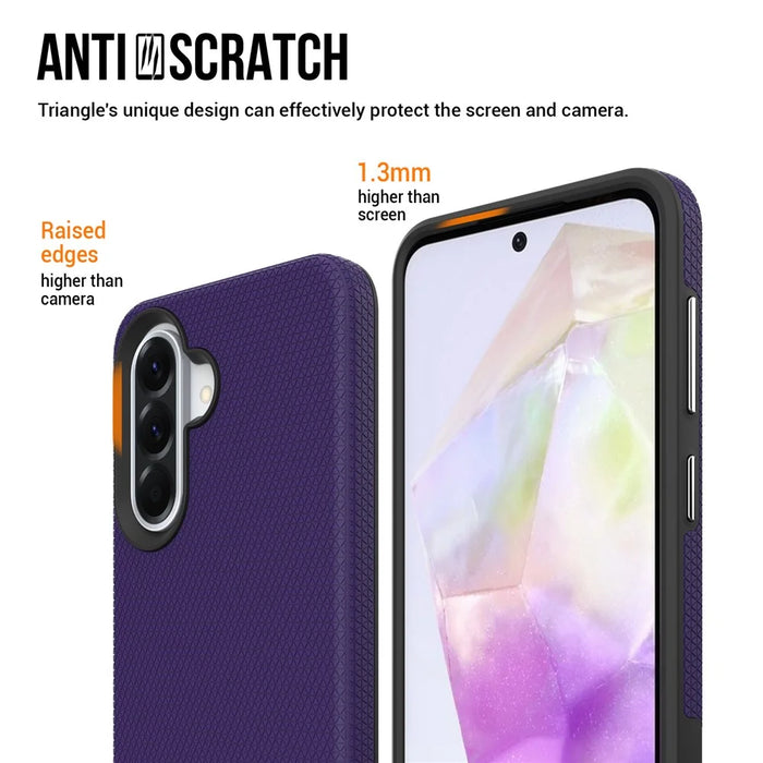 For Samsung Galaxy A57 5G Magnetic Case Shockproof TPU + PC Phone Cover - Purple - 6