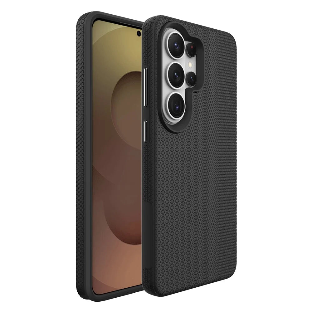For Samsung Galaxy S26 Ultra Case TPU + PC Four Corner Anti-Drop Phone Cover - Black - 1