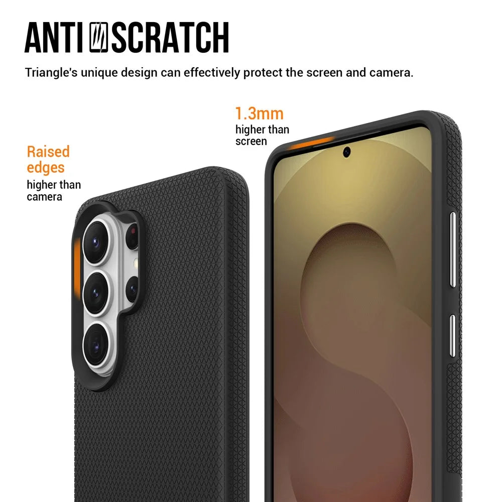 For Samsung Galaxy S26 Ultra Case TPU + PC Four Corner Anti-Drop Phone Cover - Black - 6