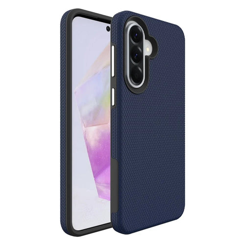 For Samsung Galaxy A57 5G Case TPU + PC Four Corner Anti-Drop Phone Cover - Navy Blue - 1