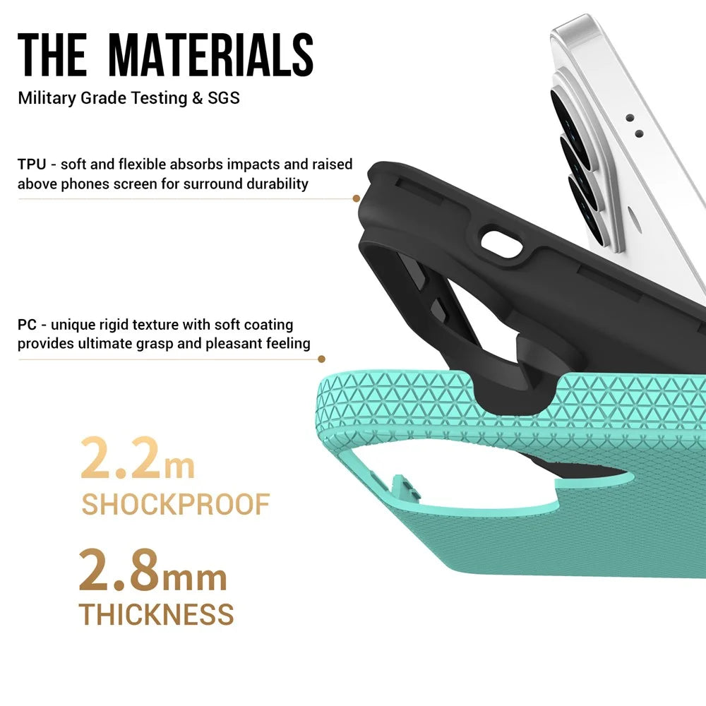 For Samsung Galaxy S26 Case TPU + PC Four Corner Anti-Drop Phone Cover - Mint Green - 3