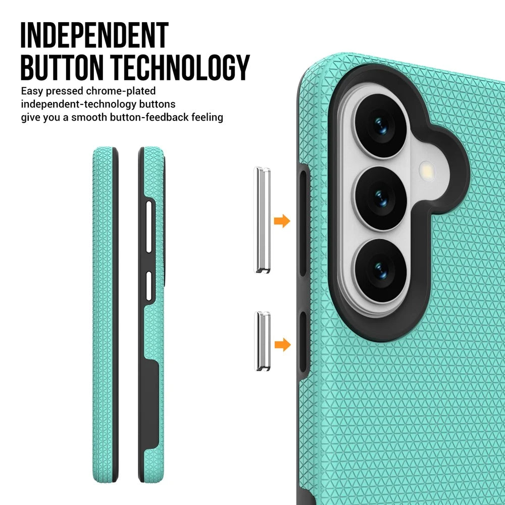 For Samsung Galaxy S26 Case TPU + PC Four Corner Anti-Drop Phone Cover - Mint Green - 5