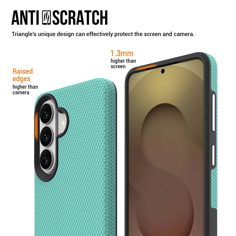 For Samsung Galaxy S26 Case TPU + PC Four Corner Anti-Drop Phone Cover - Mint Green - 6