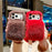 For iPhone 17 Pro Fluffy Phone Case Winter Warm TPU Cover with Hand Strap - Red - 7