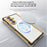 For Samsung Galaxy Z Fold7 5G Magnetic Case Leather Coated TPU PC Phone Cover with Tempered Glass Film - White - 4