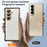 For Samsung Galaxy Z Fold7 5G Magnetic Case Leather Coated TPU PC Phone Cover with Tempered Glass Film - White - 6