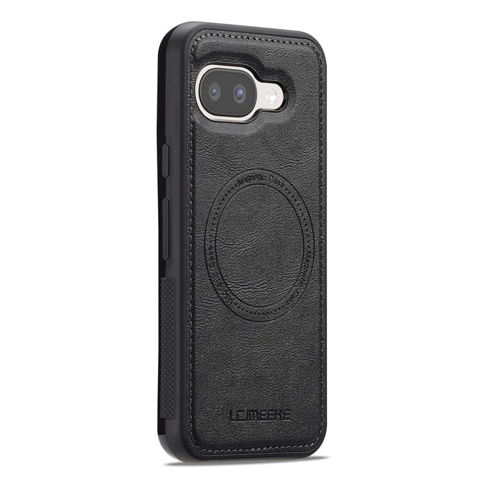 LC.IMEEKE L3 For Google Pixel 10a Magnetic Case Detachable Card Holder Leather TPU Mobile Cover - Black - 6