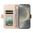 For Samsung Galaxy S25 / Galaxy S24 Leather Case Rhinestone Decor Rhombus Pattern Wallet Stand Flip Phone Cover with Straps - Apricot - 2