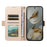 For Google Pixel 9 Pro XL / Google Pixel 10 Pro XL Leather Case Rhinestone Decor Rhombus Pattern Wallet Stand Flip Phone Cover with Straps - Apricot - 2