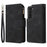For Samsung Galaxy S23+ Multiple Card Slots Zipper Pocket PU Leather Case Shockproof Wallet Stand Cover - Black - 1