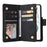 For Samsung Galaxy S23+ Multiple Card Slots Zipper Pocket PU Leather Case Shockproof Wallet Stand Cover - Black - 4