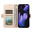 For Google Pixel 9a Leather Case Rhinestone Decor Rhombus Pattern Wallet Stand Flip Phone Cover with Straps - Apricot - 2