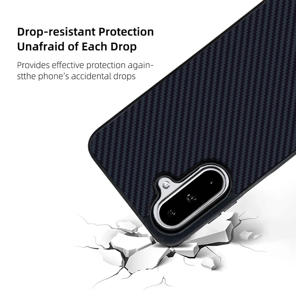 EYCASE For Samsung Galaxy A36 5G / Galaxy A56 5G Magnetic Case Aramid Fiber Series UV Printed Black Edge TPU Acrylic Phone Cover - Black Grey - 3