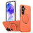 For Samsung Galaxy A14 5G / Galaxy A14 4G Magnetic Case Rotating Kickstand TPU + PC Phone Cover - Orange - 1
