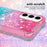 For Samsung Galaxy A57 5G TPU Case Gradient Quicksand Phone Back Cover - Pink+Sky Blue - 4