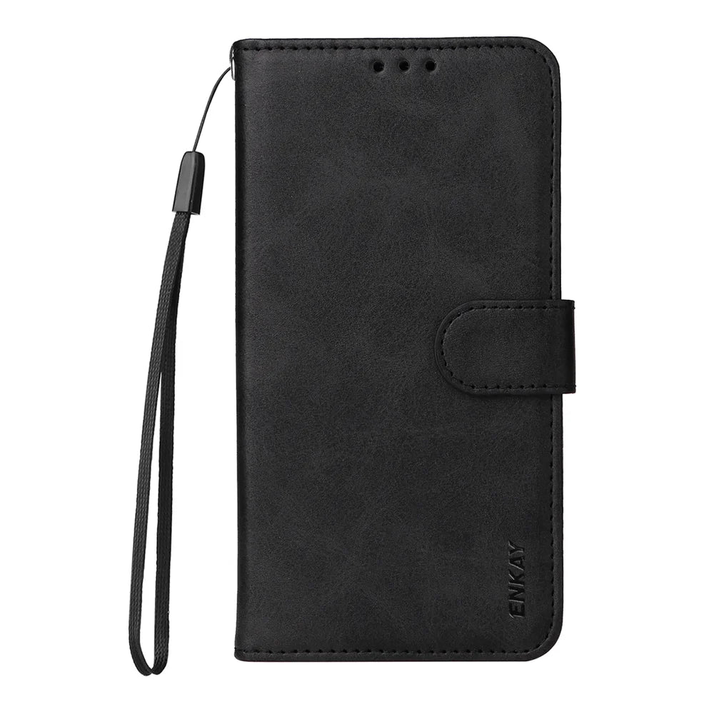 ENKAY HAT PRINCE For Oppo A6x 4G / Oppo A6 4G / Oppo A6x 5G PU Leather Wallet Case   Phone Stand Cover with 9H Tempered Glass - Pink - 2