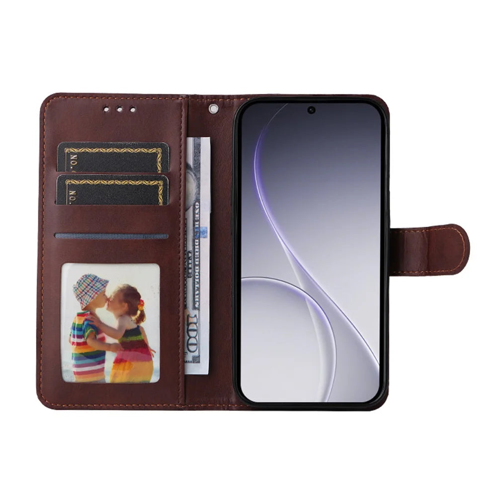 ENKAY HAT PRINCE For Oppo Reno15 5G (Global) PU Leather Wallet Case   Phone Stand Cover with 9H Tempered Glass - Pink - 3