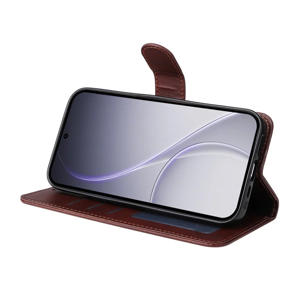 ENKAY HAT PRINCE For Oppo Reno15 5G (Global) PU Leather Wallet Case   Phone Stand Cover with 9H Tempered Glass - Pink - 6