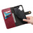 For iPhone 17 Case Color Splicing TPU PU Leather Flip Shockproof Phone Cover with Wrist Strap - Red - 5