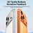 For iPhone 14 Pro Max Case Transform to 17 Pro Max Locking Buckle Metal Frame Alloy Back Phone Cover - Orange - 7