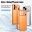 For iPhone 13 Pro Max Case Transform to 17 Pro Max Locking Buckle Metal Frame Alloy Back Phone Cover - Orange - 4