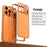 For iPhone 15 Pro Case Transform to 17 Pro Locking Buckle Metal Frame Alloy Back Phone Cover - Orange - 3