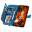 For Realme GT 8 5G Zipper Wallet Case with Strap Flower Imprint PU Leather Phone Cover - Blue - 2