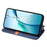For Realme GT 8 5G Case Rhombus Imprint PU Leather Wallet Phone Cover - Blue - 3