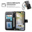 For iPhone 18 Pro Max / 17 Pro Max Stand Case Imprint TPU PU Leather Zipper Pocket Wallet Phone Cover with Strap - Black - 5
