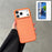 For iPhone 17 Pro Max Magnetic Case Ripple Texture TPU Phone Cover with Tempered Glass Compatible with MagSafe - Orange - 1