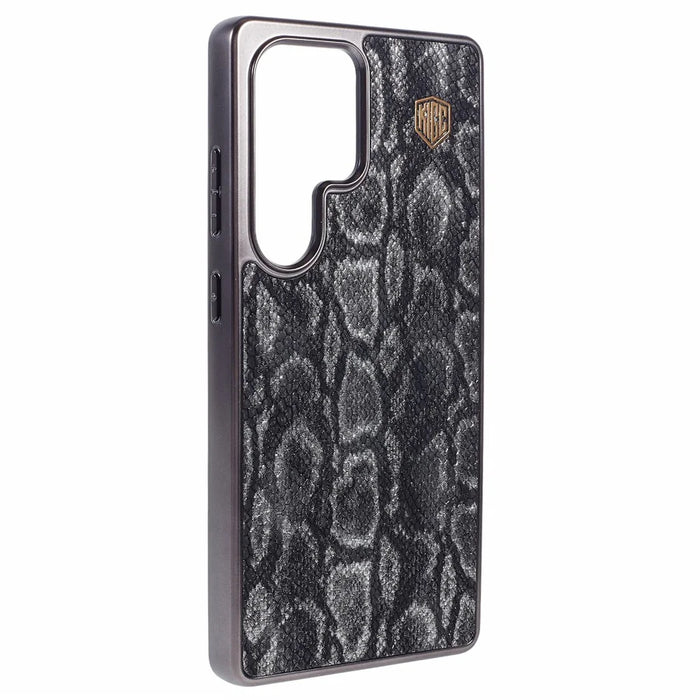 KIGC For Samsung Galaxy S26 Ultra Magnetic Case Hybrid Phone Back Cover Snake Texture - Black - 3