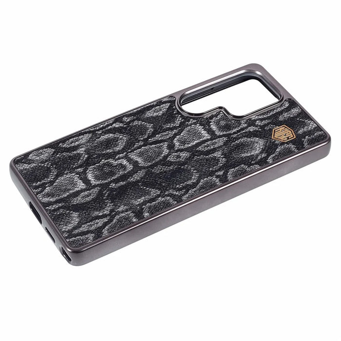 KIGC For Samsung Galaxy S26 Ultra Magnetic Case Hybrid Phone Back Cover Snake Texture - Black - 4