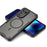 For Samsung Galaxy A37 5G Magnetic Case TPU + PC Phone Back Cover - Black - 3