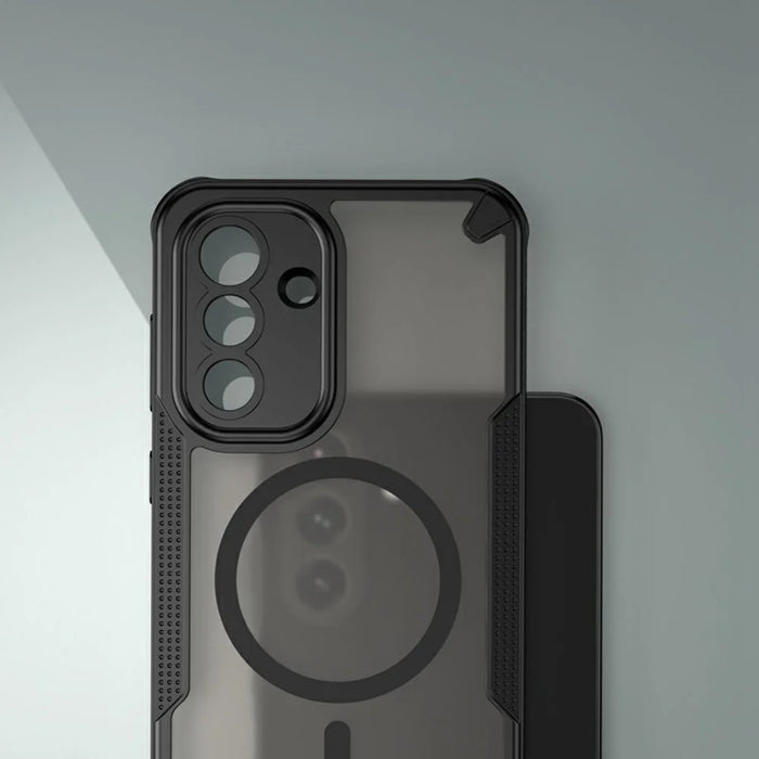For Samsung Galaxy A37 5G Magnetic Case TPU + PC Phone Back Cover - Black - 6