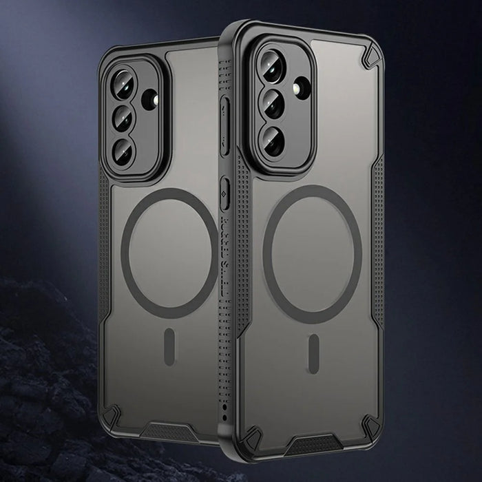 For Samsung Galaxy A37 5G Magnetic Case TPU + PC Phone Back Cover - Black - 7