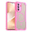 For Samsung Galaxy A57 5G Magnetic Case TPU + PC Phone Back Cover - Pink - 1