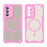 For Samsung Galaxy A57 5G Magnetic Case TPU + PC Phone Back Cover - Pink - 2