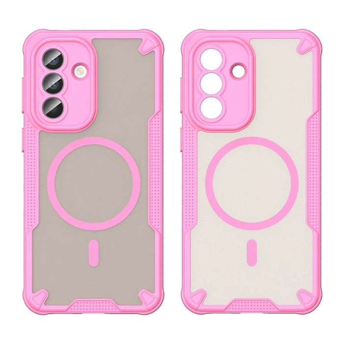 For Samsung Galaxy A57 5G Magnetic Case TPU + PC Phone Back Cover - Pink - 2