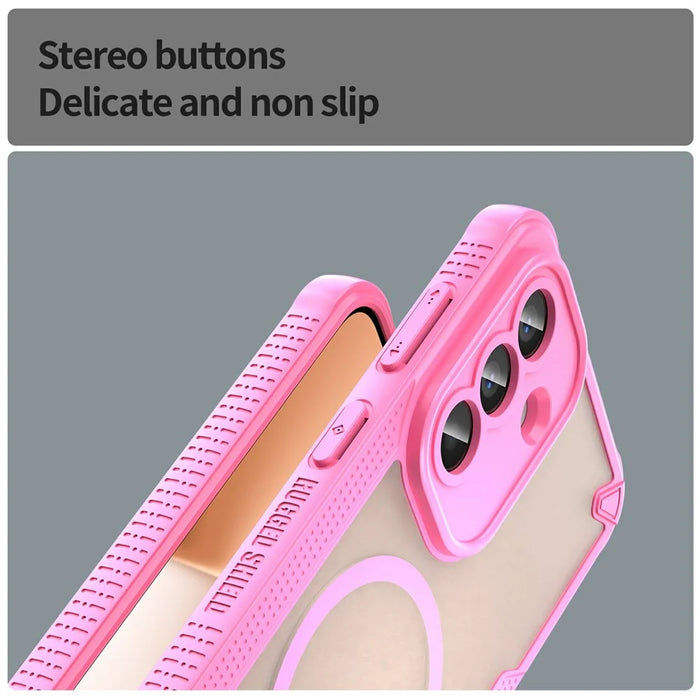 For Samsung Galaxy A57 5G Magnetic Case TPU + PC Phone Back Cover - Pink - 5