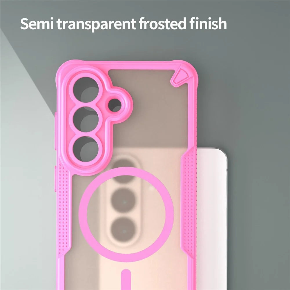 For Samsung Galaxy S26 Magnetic Case TPU + PC Phone Back Cover - Pink - 4