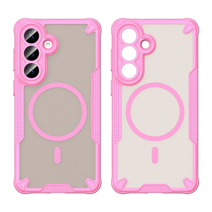 For Samsung Galaxy S26+ Magnetic Case TPU + PC Phone Back Cover - Pink - 2