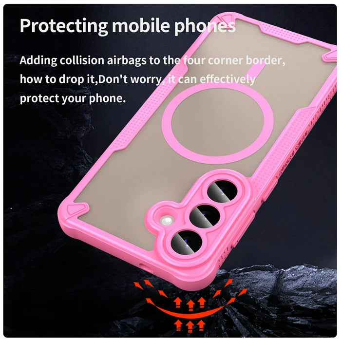 For Samsung Galaxy S26+ Magnetic Case TPU + PC Phone Back Cover - Pink - 3