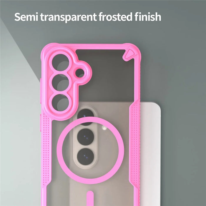 For Samsung Galaxy S26+ Magnetic Case TPU + PC Phone Back Cover - Pink - 4
