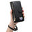 For iPhone 18 Pro / 17 Pro Case Zipper Pocket TPU PU Leather Wallet Phone Cover with Strap - Black - 4