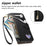For iPhone 18 Pro Max / 17 Pro Max Case Zipper Pocket TPU PU Leather Wallet Phone Cover with Strap - Black - 5