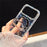 For iPhone 18 Pro Max / 17 Pro Max Case Kickstand Rhinestone Edge Glitter Back TPU + PC IMD Phone Cover - Glitter Transparent - 3