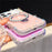 For iPhone 18 Pro Max / 17 Pro Max Case Kickstand Rhinestone Edge Glitter Back TPU + PC IMD Phone Cover - Glitter Transparent - 6