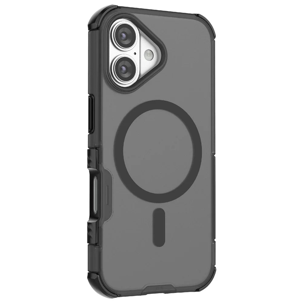 For iPhone 17 Magnetic Case Matte Skin Touch TPU PC Anti Drop Phone Cover Compatible with MagSafe - Black - 2